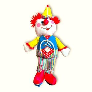 Vintage 1984 Fisher Price Learn to Dress Clown Plush Doll